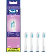 Braun Pulsonic Sensitive 4 pz Bianco, Testina bianco, 4 pz, Bianco, 3 mese(i), Oral-B, Scatola