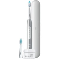 Braun Pulsonic Slim Luxe 4500 Adulto Spazzolino elettrico sonico Platino, Spazzolino da denti elettrico platino, Adulto, Spazzolino elettrico sonico, Cura quotidiana, Sensibile, Sbiancante, 62000 movimenti per minuto, Platino, 2 min