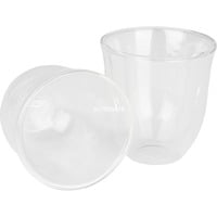 DeLonghi 5513214601 bicchiere da caffè Trasparente 2 pz 270 ml, Vetro trasparente, Trasparente, Vetro, 2 pz, Chiara, 270 ml, 95 mm