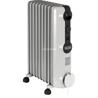 DeLonghi Radia S TRRS0920 Interno Bianco 2000 W Riscaldatore ambiente elettrico a olio, Radiatore grigio, Riscaldatore ambiente elettrico a olio, Olio, 1,4 m, Interno, Pavimento, Bianco
