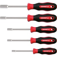 GEDORE Set di chiavi a bussola 2K rosse, 5 pezzi, chiave combinata   rosso/Nero