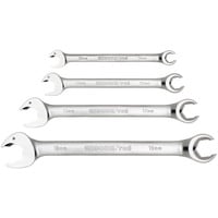 GEDORE Set di chiavi combinate a cricchetto rosse, aperte, 4 pezzi, Chiave cromo