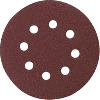 Makita Carta abrasiva con velcro, Ø 125mm, K80, Foglio abrasivo 