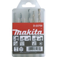 Makita D-23759 punta per trapano Set di punte per trapano 5 pezzo(i), Drill bit set Set di punte per trapano, Mattone, Metallo, Legno, Acciaio rapido rivestito in titanio (HSS-TiN), 5 pezzo(i)