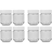 Rommelsbacher JG8 recipiente Rotondo Trasparente, Bianco, Vetro trasparente/Bianco, 65 mm, 65 mm, 90 mm, 1,1 kg, 8 pz