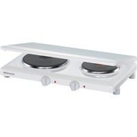 Rommelsbacher THL 3097/A piano cottura Bianco Superficie piana Piastra sigillata 2 Fornello(i), Piastra riscaldante bianco, Bianco, Superficie piana, Piastra sigillata, 2 Fornello(i), 1500 W, Manopola