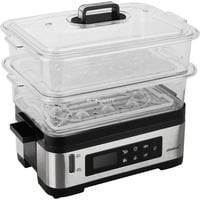 Steba DG 2 pentola a vapore 2 cestello/i Libera installazione 1200 W Nero, Acciaio inossidabile, Vaporiera accaio/Nero, 2 cestello/i, Nero, Acciaio inossidabile, Libera installazione, Touch, Frontale, Acciaio inossidabile