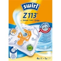 Swirl Z 113 Accessori e ricambi per aspirapolvere, Sacchetti per aspirapolvere bianco, Tessuto felpato, Zelmer, Fakir, Quigg, 4 pz, 1 pz