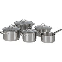 WMF 07.2105.6380 set di pentole accaio, Acciaio inox, Acciaio inox, Acciaio inox, Acciaio inox, Vetro, 250 °C
