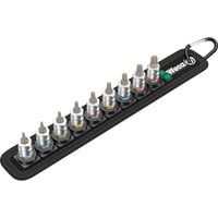 Wera 05003882001 bussola e set di bussole, chiave combinata   Nero/Argento, Set di bussole, 1/4", Metrico, 9 testina/e, 40,8,9,10,15,20,25,27,30 mm