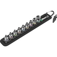 Wera Belt A 1 Set di bussole, chiave combinata   Nero, Set di bussole, 1/4", Metrico, 9 testina/e, 4,4.5,5,5.5,6,7,8,10,13 mm, 1/4"