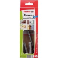 fischer 045683 giravite e bullone 2 pezzo(i) M6 Vite, Tassello Nero/grigio, Vite, Legno, M6, Filettatura parziale, Acciaio inossidabile, Lucida