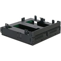 Icy Dock MB732SPO-B pannello drive bay Nero, Inquadramento Nero, Metallo, Plastica, 5,7,9.5,12.5,15 mm, 12 Gbit/s, CE, REACH, 145,8 mm