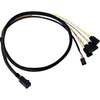 Broadcom L5-00221-00 cavo Serial Attached SCSI (SAS) 1 m Nero, Adattatore 1 m, SFF8643, 4x SATA, Dritto, Dritto, Maschio/Maschio