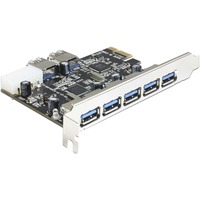 DeLOCK 89355 scheda di interfaccia e adattatore Interno USB 3.2 Gen 1 (3.1 Gen 1), Controllore PCIe, USB 3.2 Gen 1 (3.1 Gen 1), 5 Gbit/s, Windows 7 Home Basic, Windows 7 Home Basic x64, Windows 7 Home Premium, Windows 7 Home Premium...