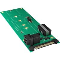 ICY BOX IB-M2B02 scheda di interfaccia e adattatore Interno M.2, Controller Serial ATA verde, U.2, M.2, Verde, Taiwan, 32 Gbit/s, 15 mm