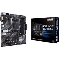 ASUS PRIME B550M-K AMD B550 Socket AM4 micro ATX, Scheda madre Nero/Bianco, AMD, Socket AM4, AMD Ryzen 3000 Series, DDR4-SDRAM, 128 GB, DIMM