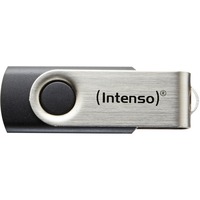 Intenso Basic Line unità flash USB 8 GB USB tipo A 2.0 Nero, Argento, Chiavetta USB Nero/Argento, 8 GB, USB tipo A, 2.0, 28 MB/s, Girevole, Nero, Argento