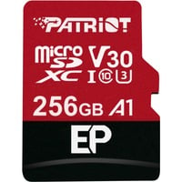 Patriot PEF256GEP31MCX memoria flash 256 GB MicroSDXC Classe 10, Scheda di memoria rosso/Nero, 256 GB, MicroSDXC, Classe 10, 100 MB/s, 80 MB/s, Class 3 (U3)