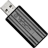 Verbatim PinStripe - Memoria USB da 64 GB - Nero, Chiavetta USB Nero, 64 GB, USB tipo A, 2.0, 10 MB/s, Lamina di scorrimento, Nero