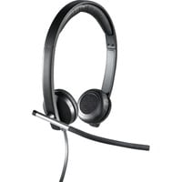 Logitech H650e Auricolare Cablato A Padiglione Ufficio USB tipo A Nero, Argento, Headset Nero, Cablato, Ufficio, 50 - 10000 Hz, 120 g, Auricolare, Nero, Argento