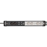 Brennenstuhl Connect Premium-Line prolunghe e multiple 3 m 6 presa(e) AC Interno Nero, Bianco, Ciabatta Nero/Grigio chiaro, 3 m, 6 presa(e) AC, Interno, Nero, Bianco, 3600 W, 95 mm