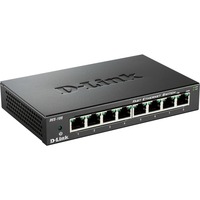 D-Link DES-108 Nero, Interruttore Nero, Full duplex