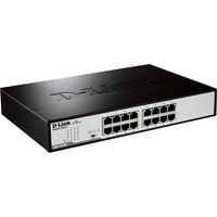 D-Link DGS-1016D/E switch di rete Non gestito Nero, Metallico, Interruttore Nero, Non gestito, Full duplex, Montaggio rack