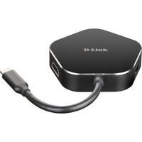 D-Link DUB-M420 replicatore di porte e docking station per laptop Cablato Thunderbolt 3 Alluminio, Nero, Hub USB Nero/Argento, Cablato, Thunderbolt 3, 60 W, Alluminio, Nero, 5 Gbit/s, 4096 x 2160 Pixel