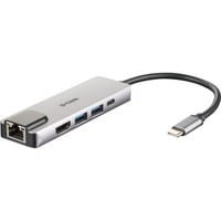 D-Link DUB-M520 replicatore di porte e docking station per laptop Cablato Thunderbolt 3 Alluminio, Hub USB argento, Cablato, Thunderbolt 3, 60 W, 10,100,1000 Mbit/s, IEEE 802.3, IEEE 802.3ab, IEEE 802.3az, IEEE 802.3u, IEEE 802.3x, Alluminio