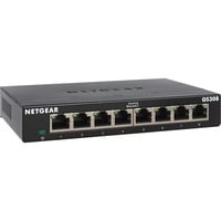 Netgear GS308-300PES switch di rete Non gestito L2 Gigabit Ethernet (10/100/1000) Nero, Interruttore Nero, Non gestito, L2, Gigabit Ethernet (10/100/1000), Montabile a parete