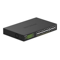 Netgear GS324P Non gestito Gigabit Ethernet (10/100/1000) Supporto Power over Ethernet (PoE) 1U Nero, Interruttore Non gestito, Gigabit Ethernet (10/100/1000), Full duplex, Supporto Power over Ethernet (PoE), Montaggio rack, 1U