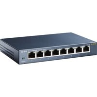 TP-Link TL-SG108 Non gestito Gigabit Ethernet (10/100/1000) Nero, Interruttore grigio, Non gestito, Gigabit Ethernet (10/100/1000), Full duplex