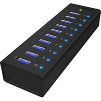 ICY BOX IB-AC6110 USB 3.2 Gen 1 (3.1 Gen 1) Type-B 5000 Mbit/s Nero, Hub USB Nero, USB 3.2 Gen 1 (3.1 Gen 1) Type-B, USB 3.2 Gen 1 (3.1 Gen 1) Type-A, 5000 Mbit/s, Nero, Alluminio, Cina