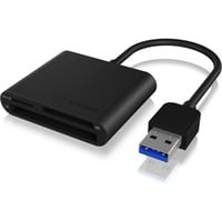 ICY BOX IB-CR301-U3 lettore di schede USB 3.2 Gen 1 (3.1 Gen 1) Nero Nero, CF, MicroSD (TransFlash), SD, SDHC, SDXC, Nero, 5000 Mbit/s, 2 GB, USB 3.2 Gen 1 (3.1 Gen 1), 44 mm