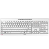 CHERRY STREAM tastiera Ufficio USB QWERTY Inglese US Bianco bianco/grigio, Full-size (100%), Cablato, USB, Interruttore a chiave meccanica, QWERTY, Bianco