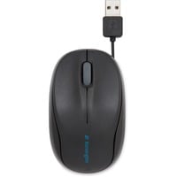 Kensington Mouse Pro Fit portatile con cavo riavvolgibile Nero, Ottico, Nero