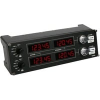 Logitech Flight Radio Panel Nero, Rosso, Argento USB 2.0 Simulazione di Volo Analogico/Digitale PC, Quadro portastrumenti Simulazione di Volo, PC, Analogico/Digitale, Cablato, USB 2.0, Nero, Rosso, Argento