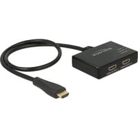 DeLOCK 87700 ripartitore video HDMI 2x HDMI, Splitter HDMI Nero, HDMI, 2x HDMI, Nero, 0,6 m, 3840 x 2160