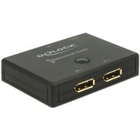 DeLOCK DisplayPort Commutatori video, Interruttore di DisplayPort Nero, DisplayPort, Nero, Plastica, 3840 x 2160 Pixel, 5 V, 820 mm
