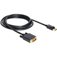 DeLOCK Displayport > DVI 24+1 m/m 3m DVI-D Nero, Cavo Nero, 3 m, Displayport, DVI-D, Nero, Maschio/Maschio