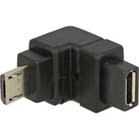 DeLOCK USB2.0Micro-B/USB2.0Micro-B Nero, Adattatore Nero, USB 2.0 Micro-B, USB 2.0 Micro-B, Nero