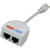 Lindy UTP Port Doubler cavo di rete Grigio, Cavo a Y grigio, Grigio