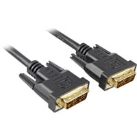 Sharkoon 3m DVI-D to DVI-D (18+1) cavo DVI Nero Nero, 3 m, DVI-D, DVI-D, Nero, Maschio/Maschio