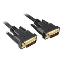 Sharkoon 3m DVI-D to DVI-D (24+1) cavo DVI Nero Nero, 3 m, DVI-D, DVI-D, Nero, Maschio/Maschio