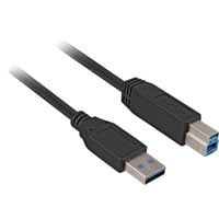 Sharkoon 3m, USB3.0-A/USB3.0-B cavo USB USB 3.2 Gen 1 (3.1 Gen 1) USB A USB B Nero Nero, USB3.0-A/USB3.0-B, 3 m, USB A, USB B, USB 3.2 Gen 1 (3.1 Gen 1), Maschio/Maschio, Nero