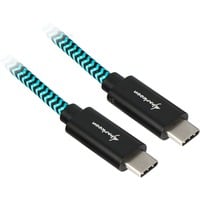 Sharkoon Cavo USB 3.2 Gen 2, connettore USB-C > connettore USB-C Nero/Blu chiaro
