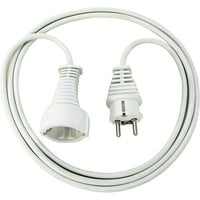 Brennenstuhl 1168120015 2m Bianco cavo di alimentazione, Cavo di prolunga bianco, 2 m, Maschio/Femmina, Bianco