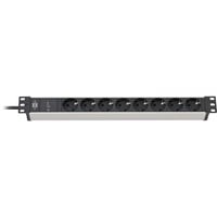 Brennenstuhl 1390007308 prolunghe e multiple 2 m 8 presa(e) AC Interno Nero, Argento, Ciabatta Nero/Argento, 2 m, 8 presa(e) AC, Interno, IP20, Alluminio, Plastica, Nero, Argento