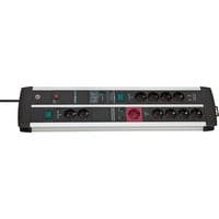 Brennenstuhl 1392000230 prolunghe e multiple 3 m 11 presa(e) AC Interno Nero, Argento, Ciabatta Nero/Argento, 3 m, 11 presa(e) AC, Interno, Tipo E/F, IP20, Nero, Argento